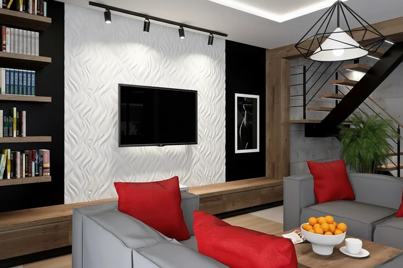 FLAMES Polystyrene Wall Art – 3D Decorative Panels Model 05