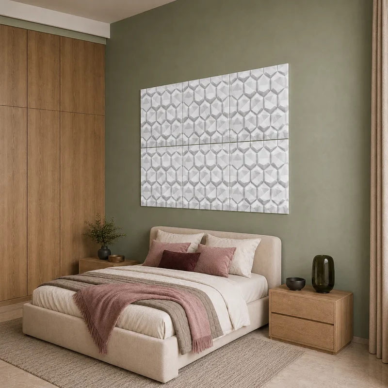 HEXAGON Polystyrene Wall Art – 3D Decorative Panels Model 08