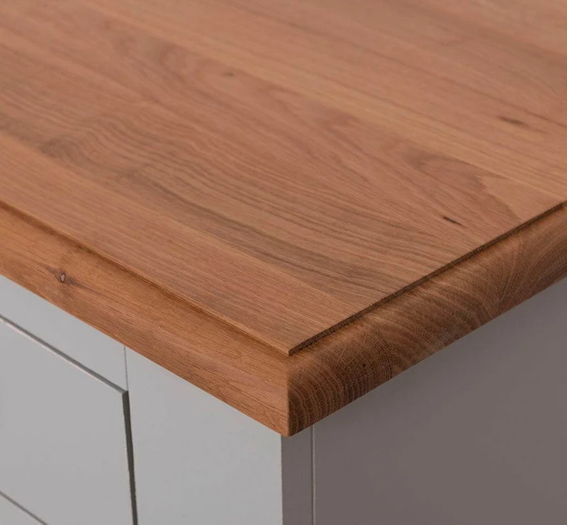 Schmaler Geschirrschrank aus Massivholz | 2-teilig | 3 Türen | 2 Schubladen