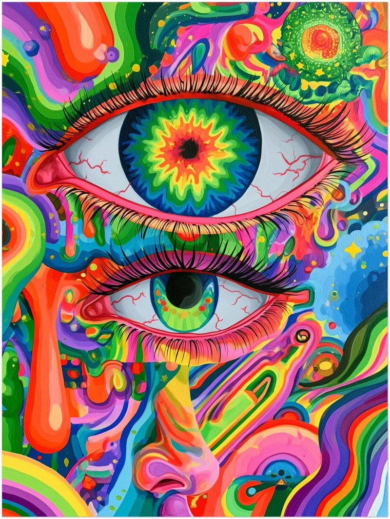 Zwei Augen Nahaufnahme Leinwand