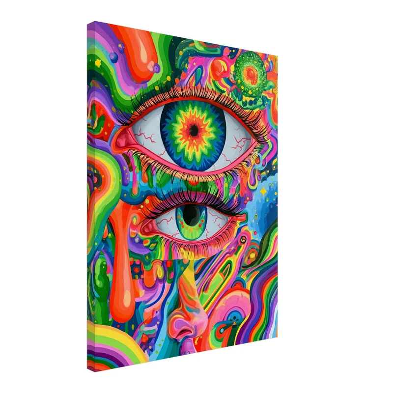 Zwei Augen Nahaufnahme Leinwand