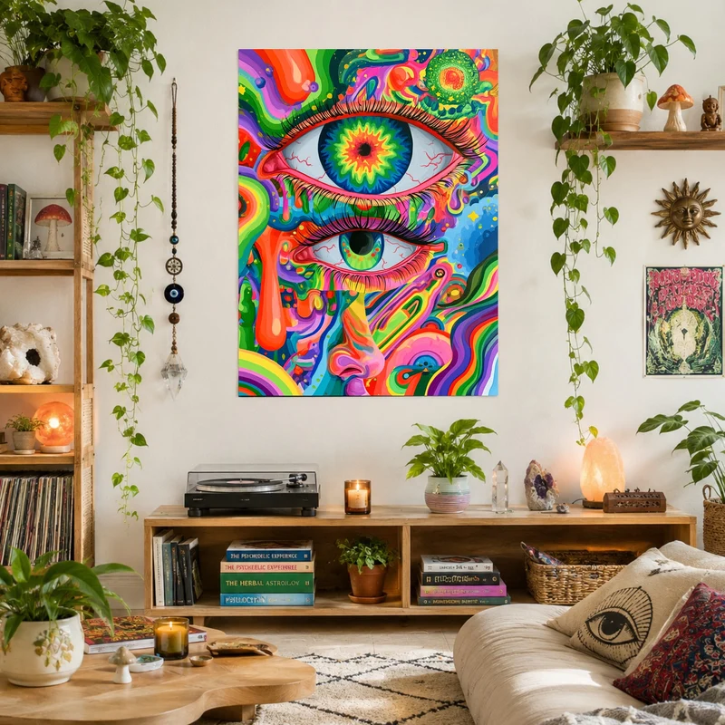 Zwei Augen Nahaufnahme Leinwand