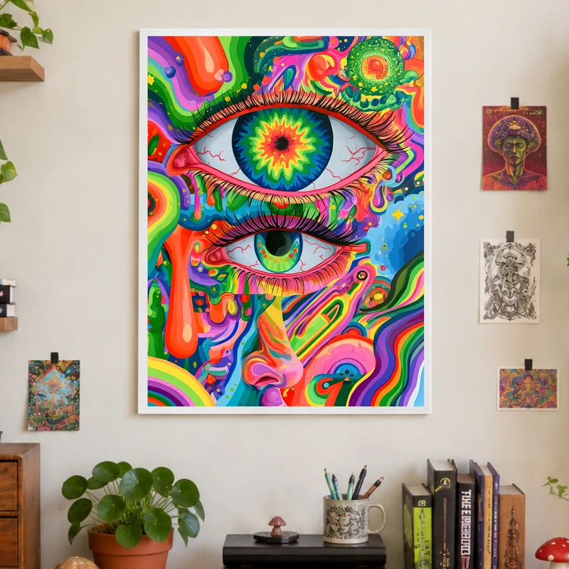 Zwei Augen Nahaufnahme Poster