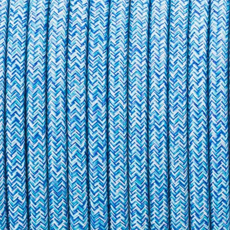 Pendelleuchte Kabel-Rund 3-adriges BlauTextilkabel~2776