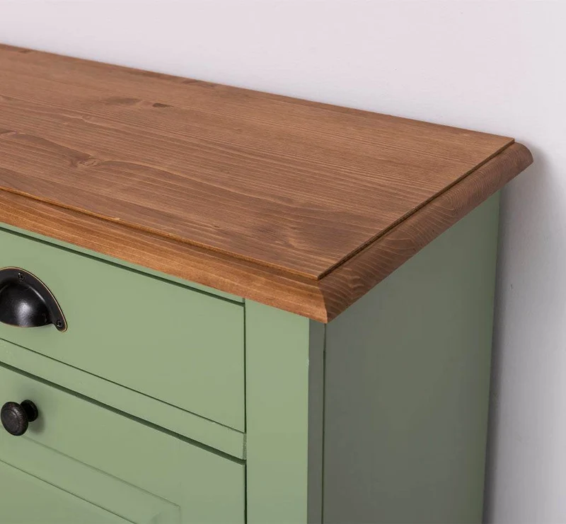 Vintage Schuhschrank aus Massivholz mit Kippfächern - Holzkontrast