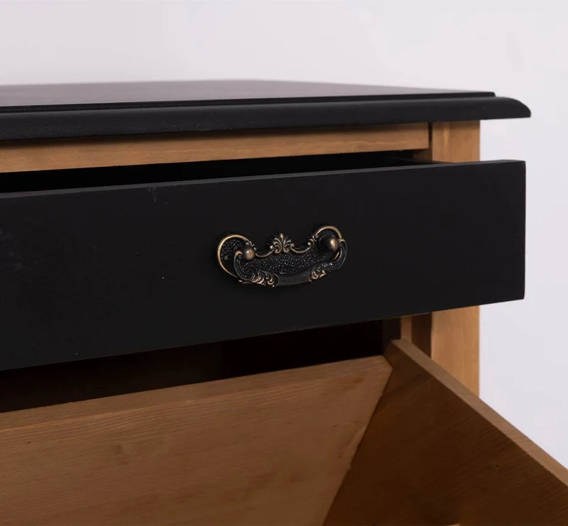 Vintage Schuhschrank aus Massivholz mit Kippfächern - Holzkontrast