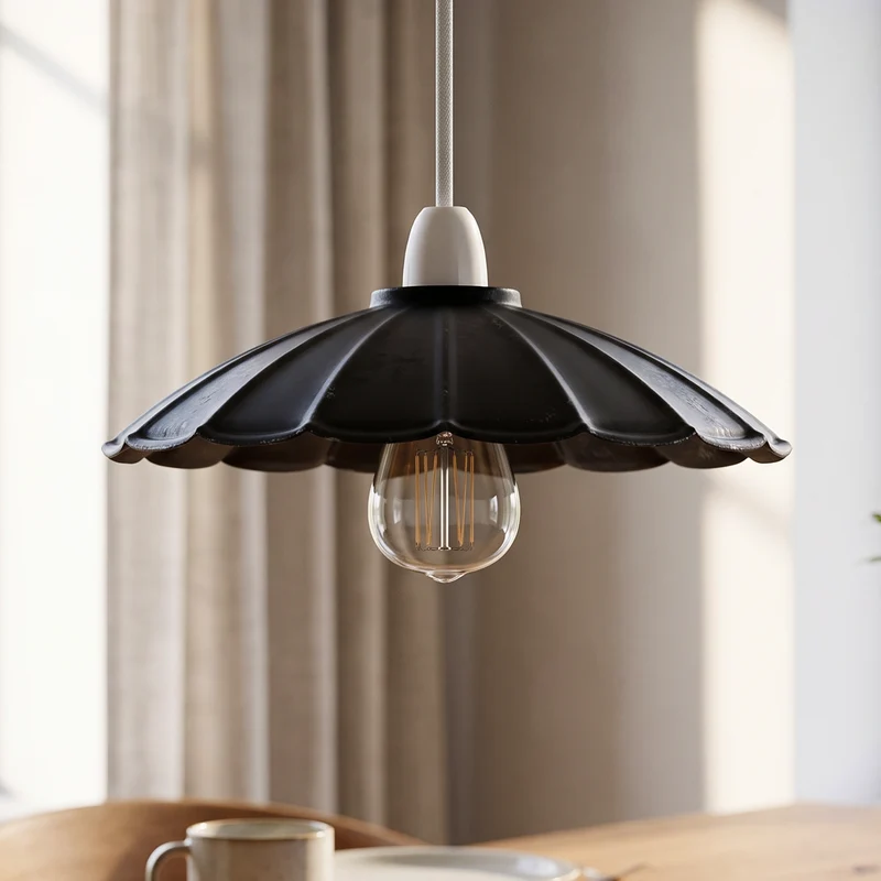 Retro Lampenschirm Metall Gewellt E27 | Ø22 cm ~1233