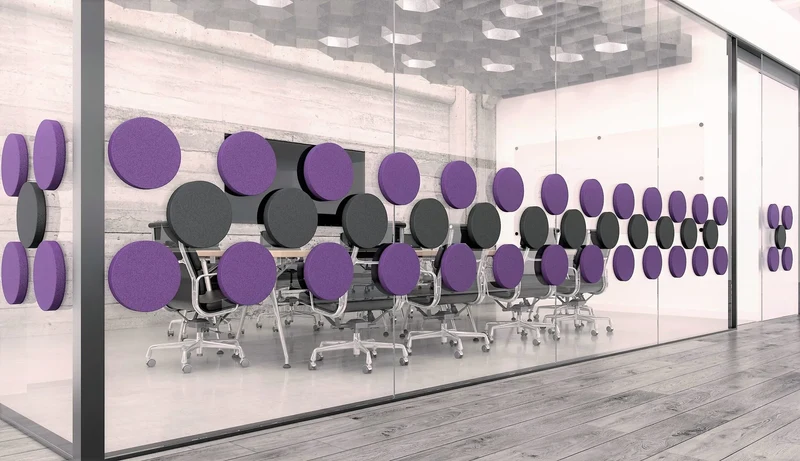 Decorative Glass Wall Panels - Acoustic Dot L