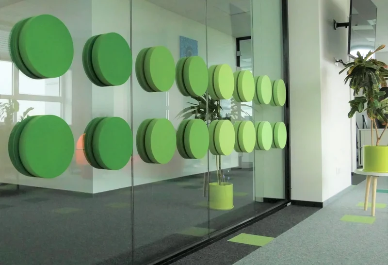 Decorative Glass Wall Panels - Acoustic Dot L