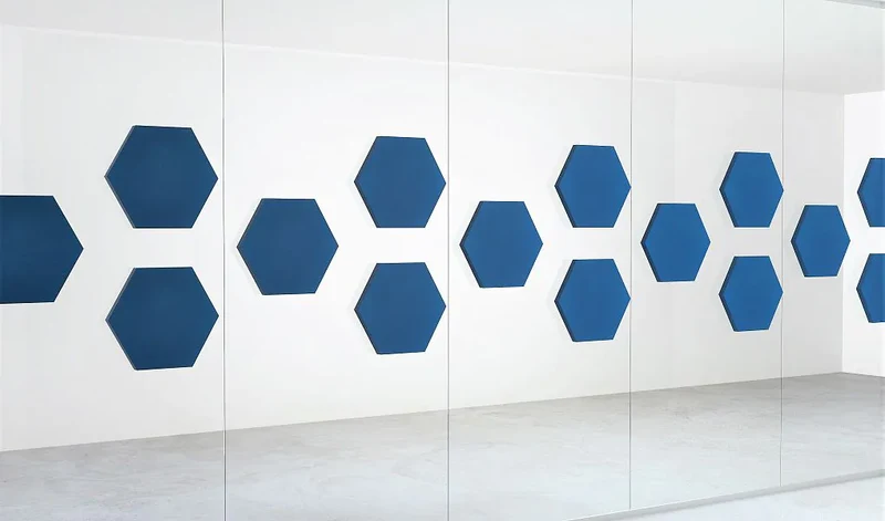 Decorative Glass Wall Panels - Acoustic Hexa L