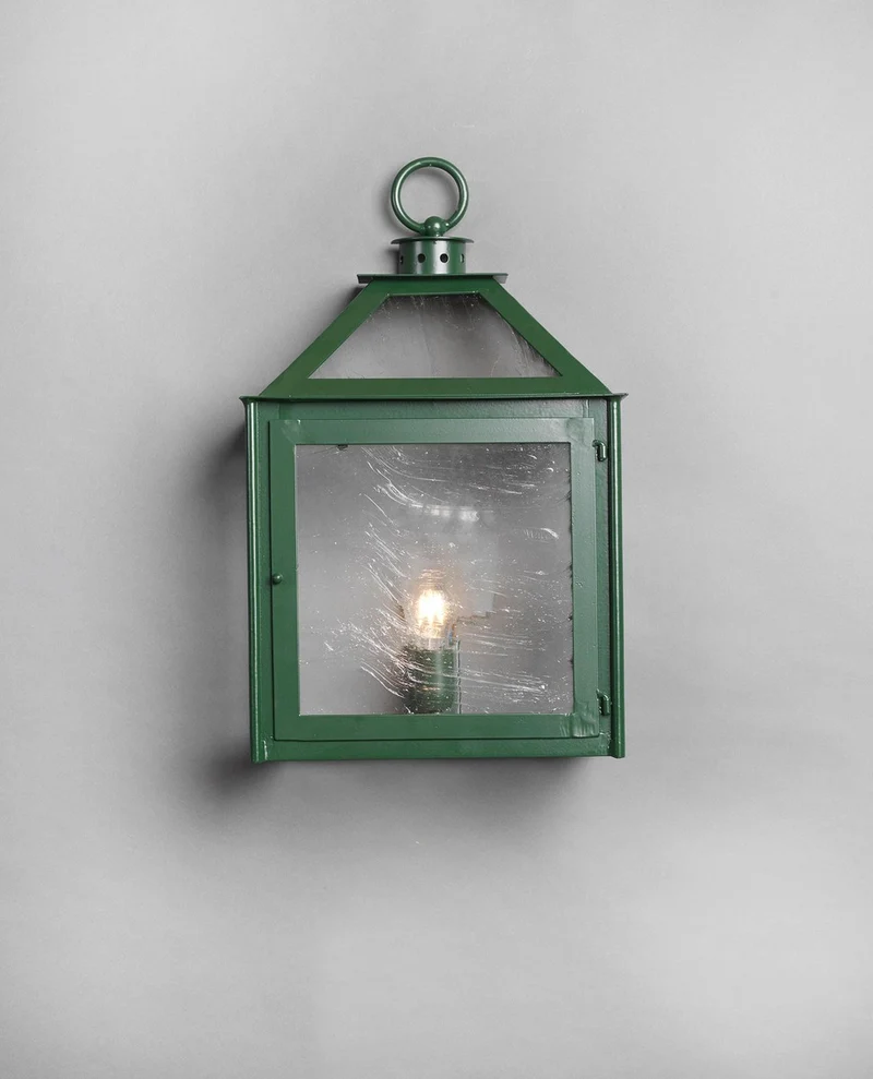 Casa Padrino Luxus Außen Laterne Grün B. 32.5 x H. 56 cm - Handgefertigte Laterne aus Schmiedeeisen - Luxus Kollektion - Edel & Prunkvoll