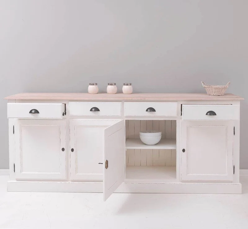 Sideboard aus Massivholz | Kommode mit 4 Schubladen und 4 Türen