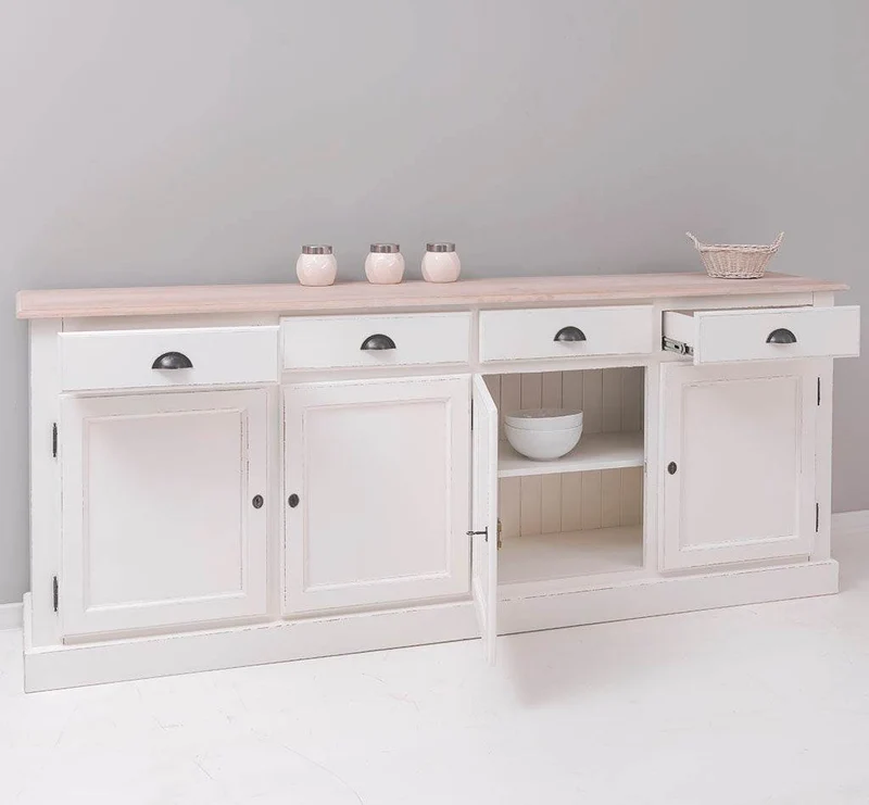 Sideboard aus Massivholz | Kommode mit 4 Schubladen und 4 Türen