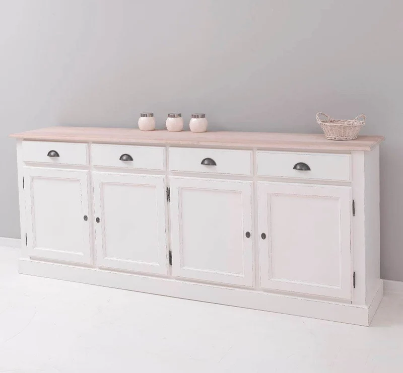 Sideboard aus Massivholz | Kommode mit 4 Schubladen und 4 Türen