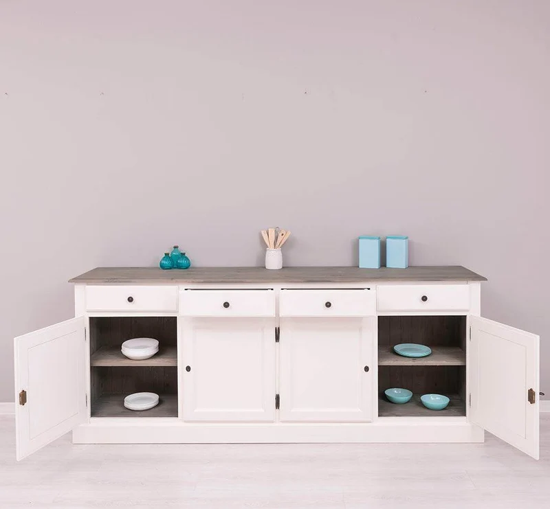 Sideboard aus Massivholz | Kommode mit 4 Schubladen und 4 Türen
