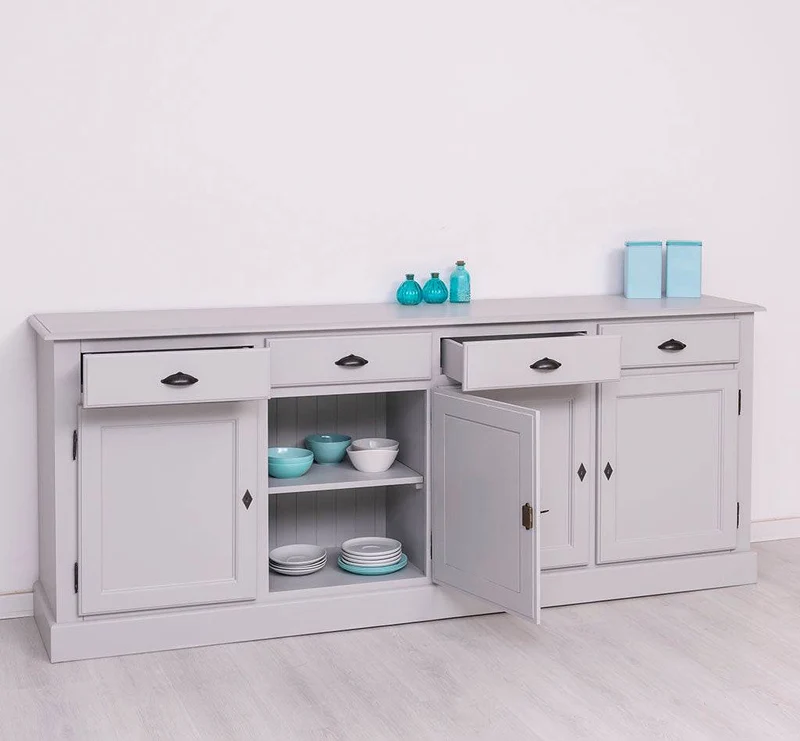 Sideboard aus Massivholz | Kommode mit 4 Schubladen und 4 Türen