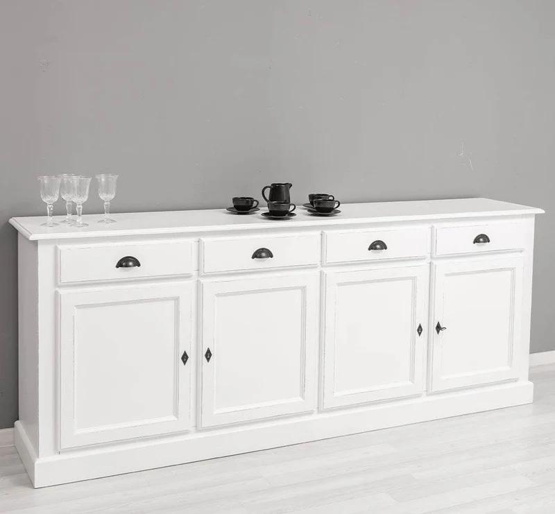 Sideboard aus Massivholz | Kommode mit 4 Schubladen und 4 Türen