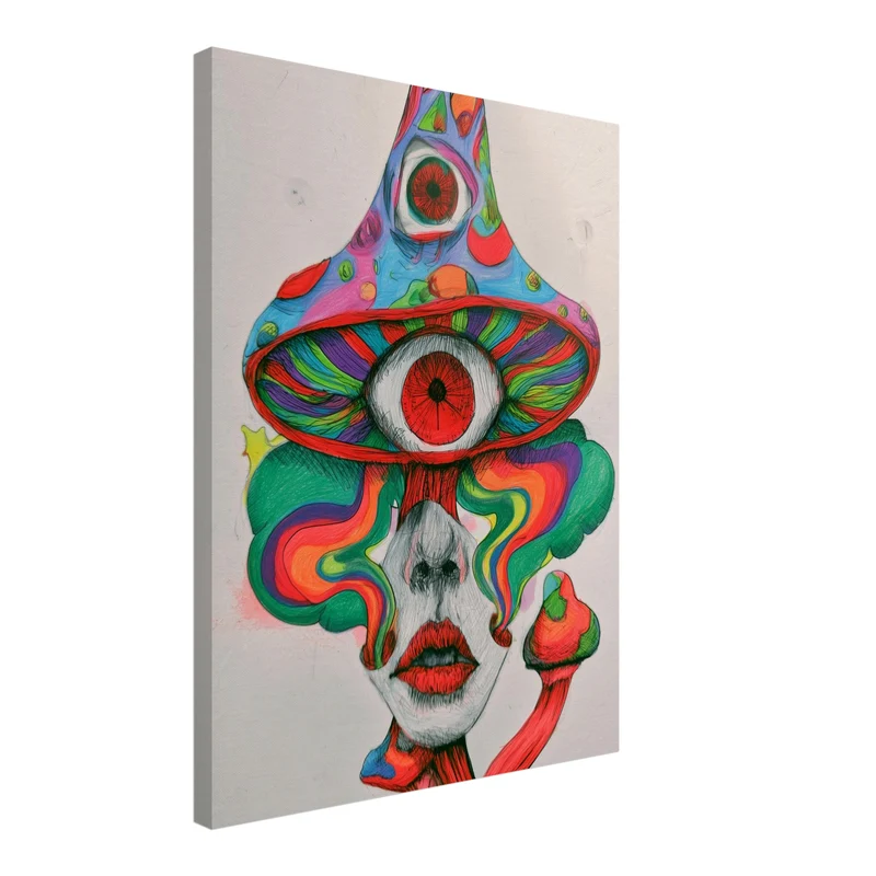 Psychedelischer Pilz-Blick Leinwand
