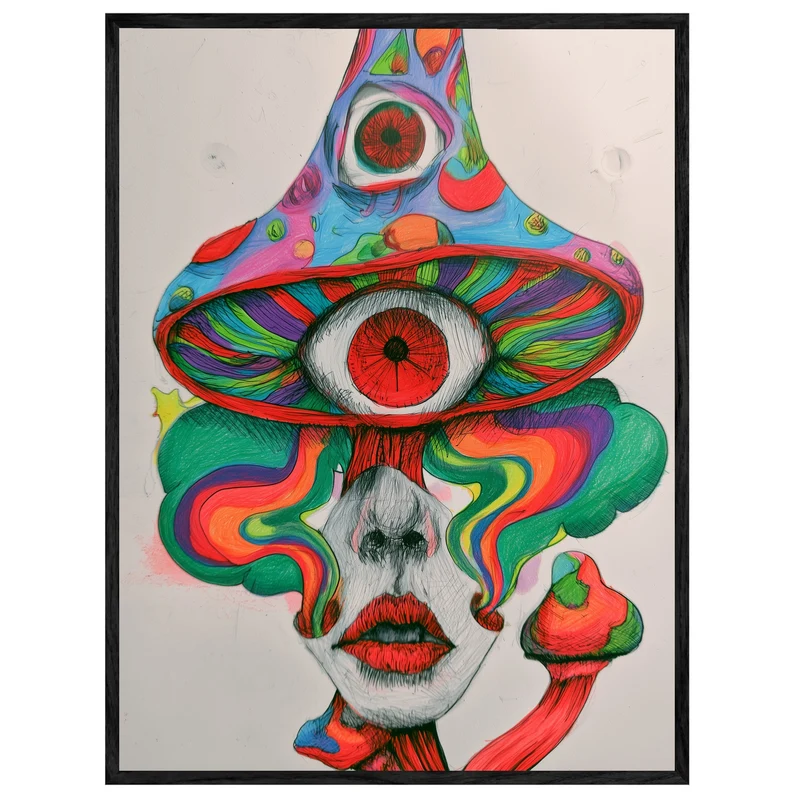 Psychedelischer Pilz-Blick Leinwand