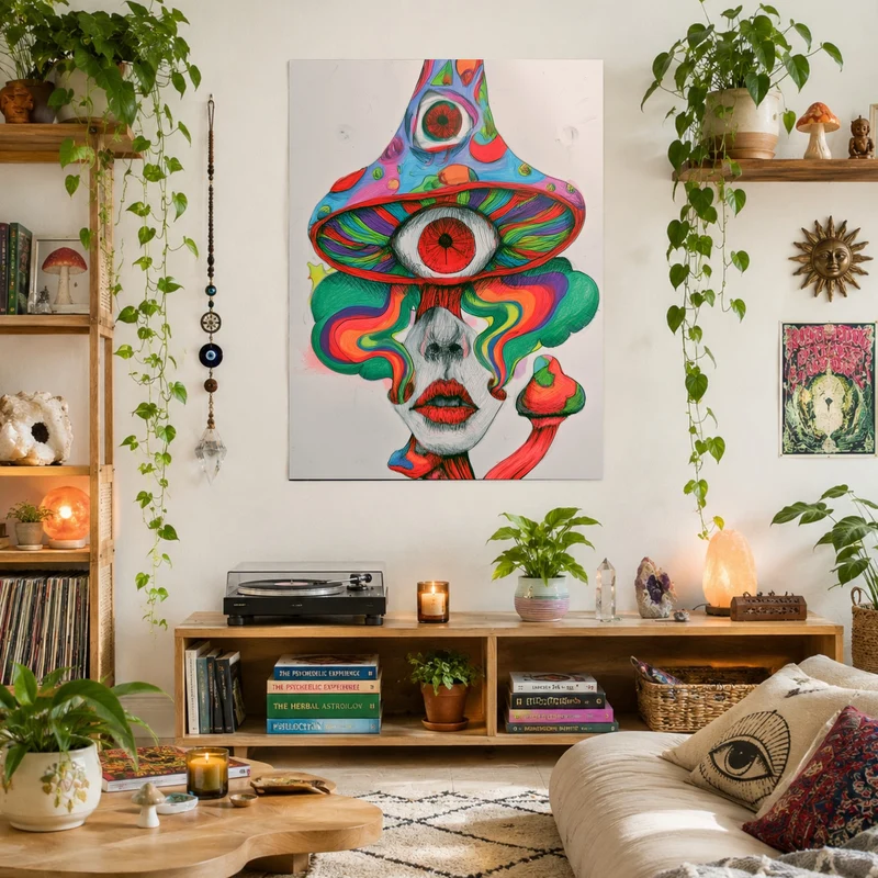 Psychedelischer Pilz-Blick Poster