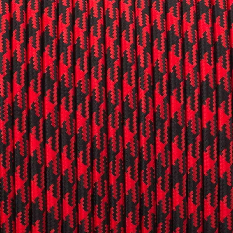 Textilkabel Stoffummantelung schwarz rot Elektrokabel~2772