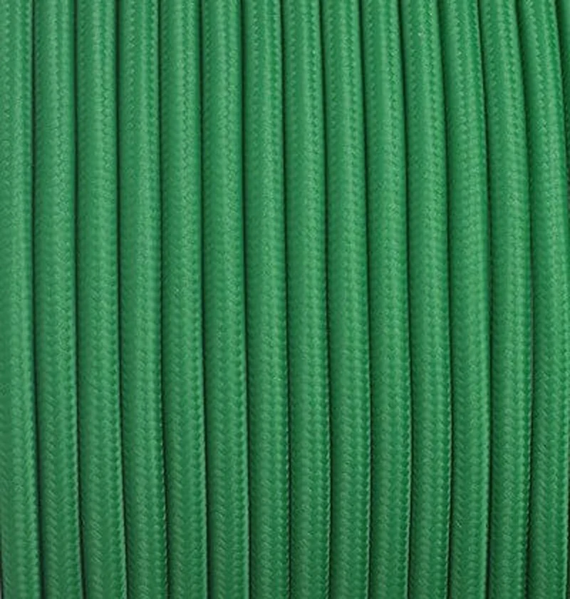 Stromkabel Farben Grün: 3-adriges Rund textilkabel~1133