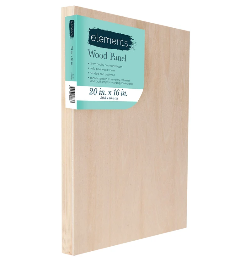 Elements Wooden Painting Panel Board - 20x16" - 50x40cm