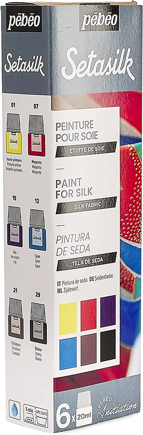 Pebeo - Setasilk Paint Initiation Set - 6 x 20ml