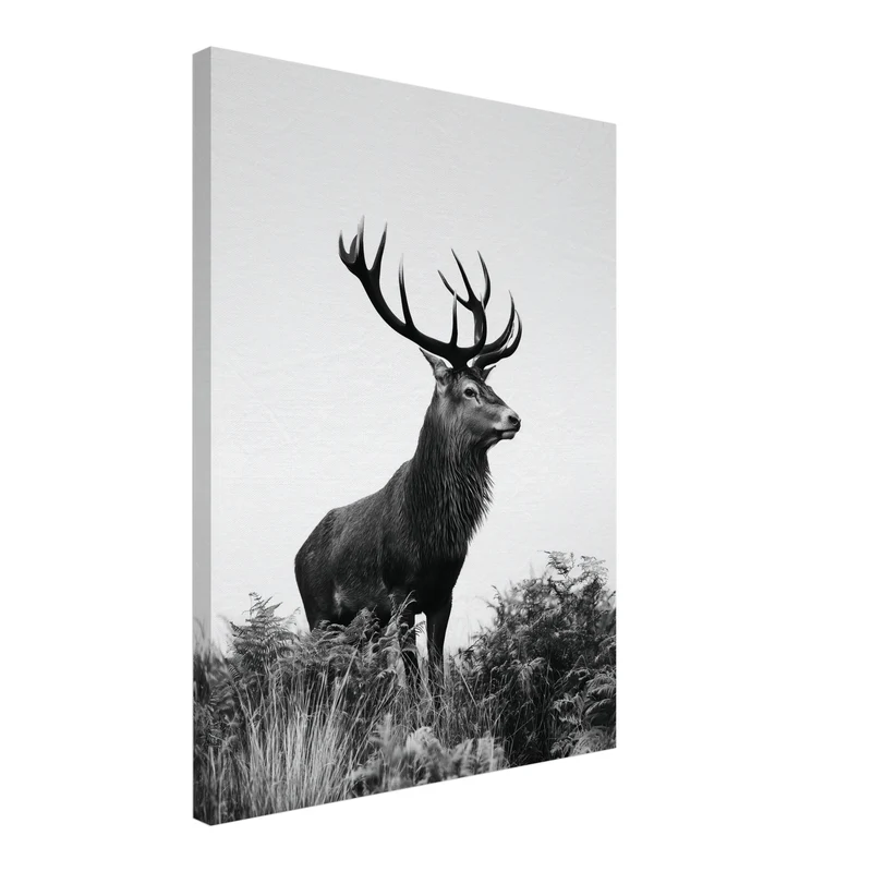 Hirsch im Nebellicht Leinwand