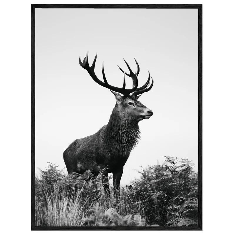 Hirsch im Nebellicht Leinwand