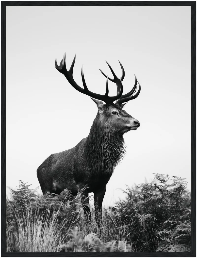 Hirsch im Nebellicht Poster