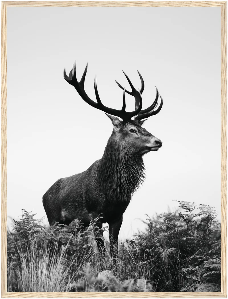 Hirsch im Nebellicht Poster