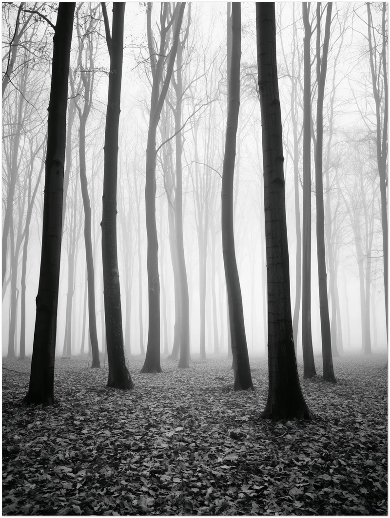 Nebel im Winterwald Leinwand