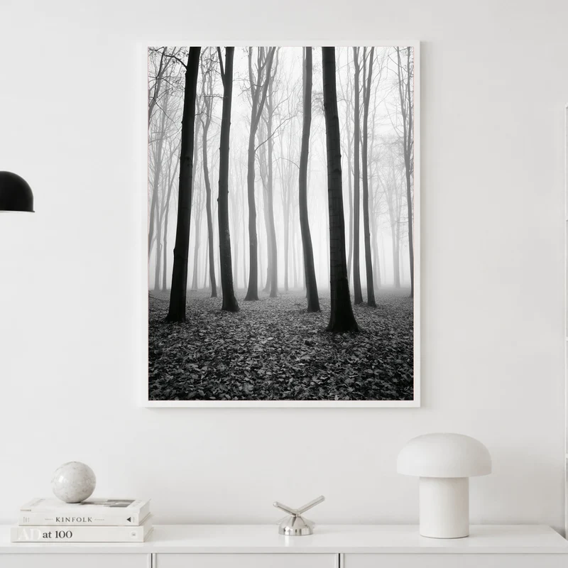 Nebel im Winterwald Poster
