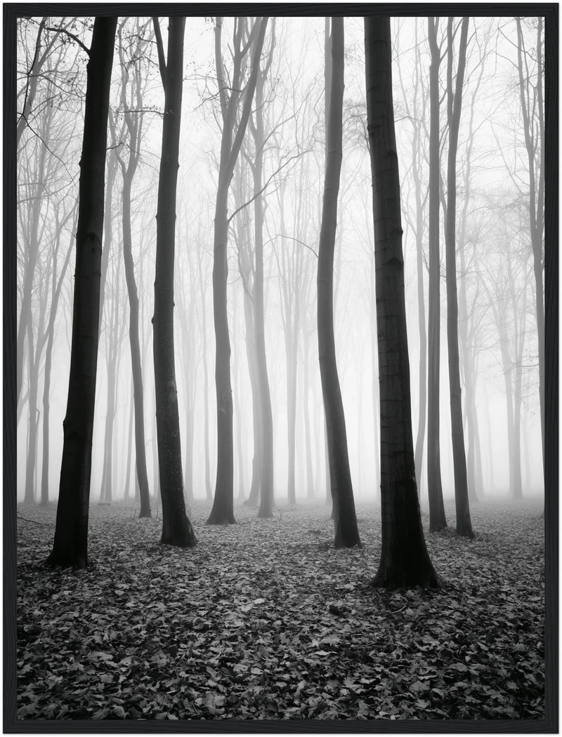Nebel im Winterwald Poster