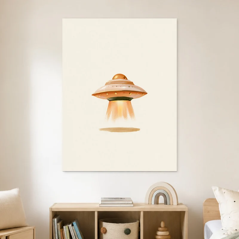 Fliegende Untertasse retro Leinwand