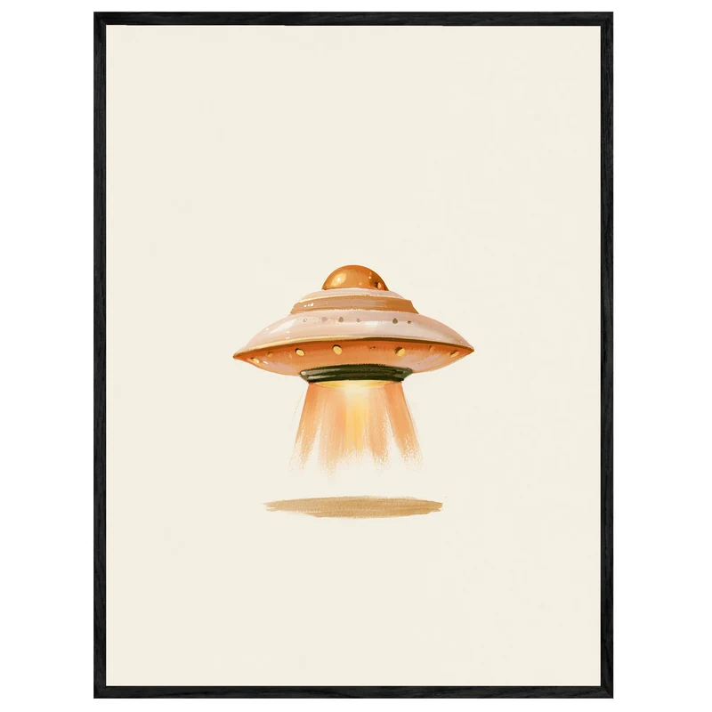 Fliegende Untertasse retro Leinwand