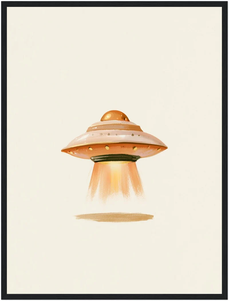 Fliegende Untertasse retro Poster