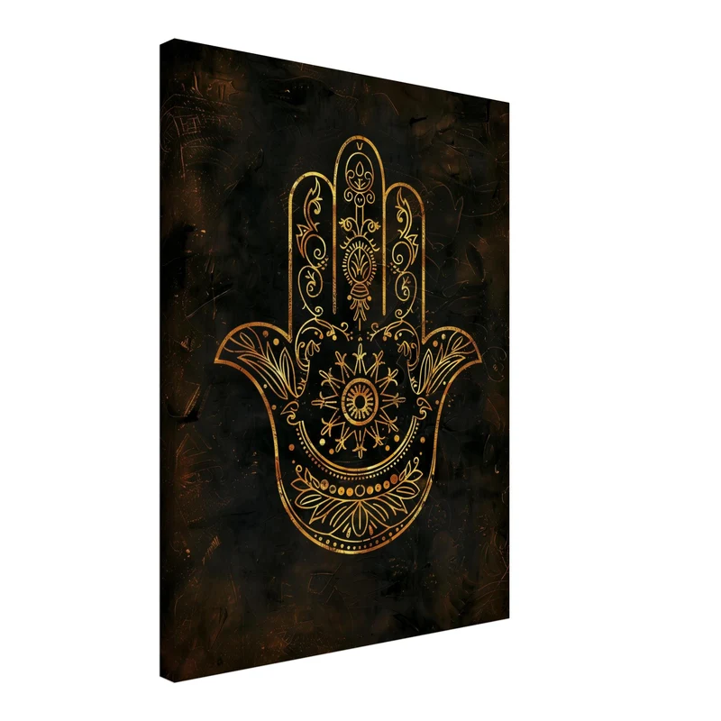 Goldene Hamsa Hand Leinwand