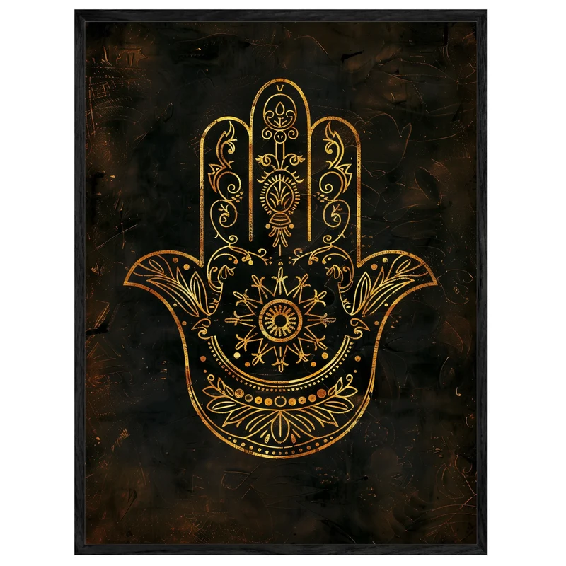 Goldene Hamsa Hand Leinwand