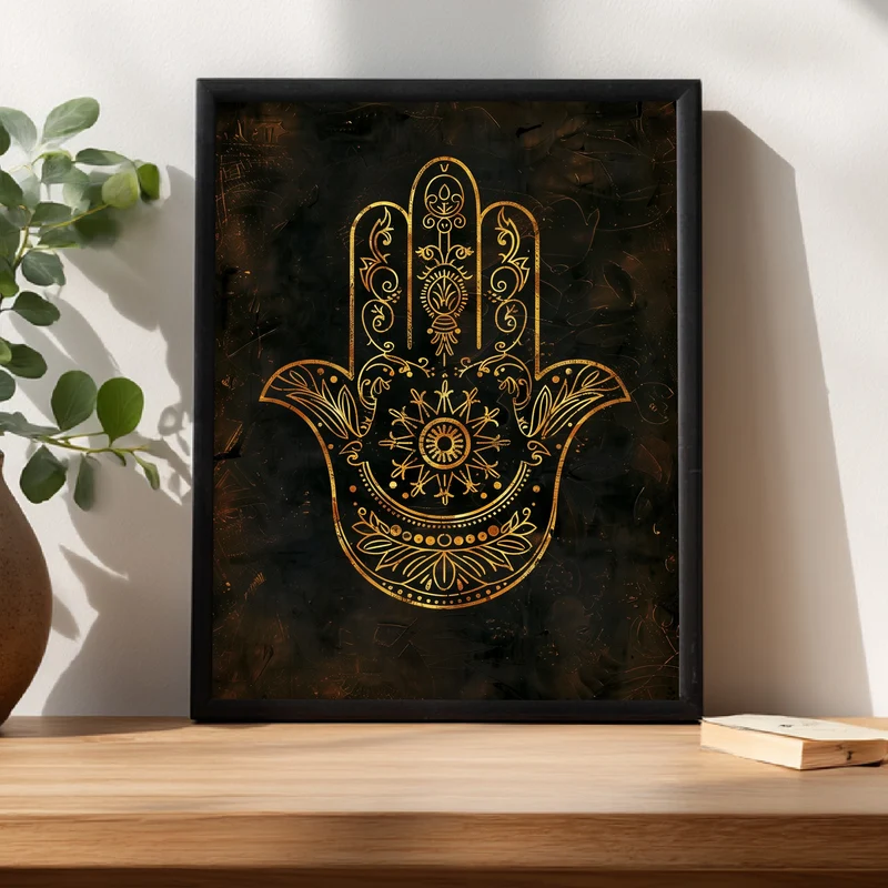 Goldene Hamsa Hand Poster
