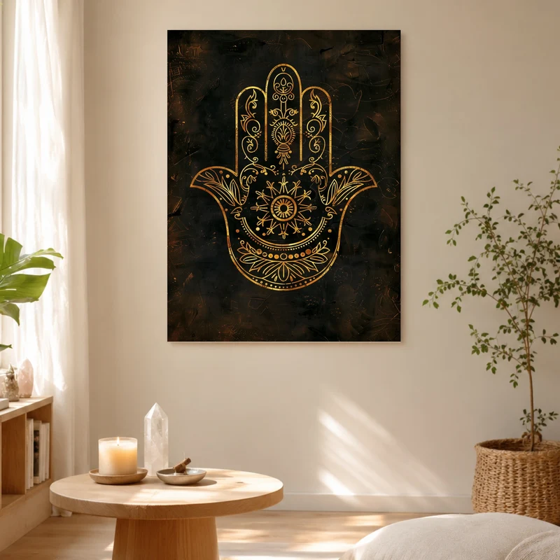 Goldene Hamsa Hand Poster