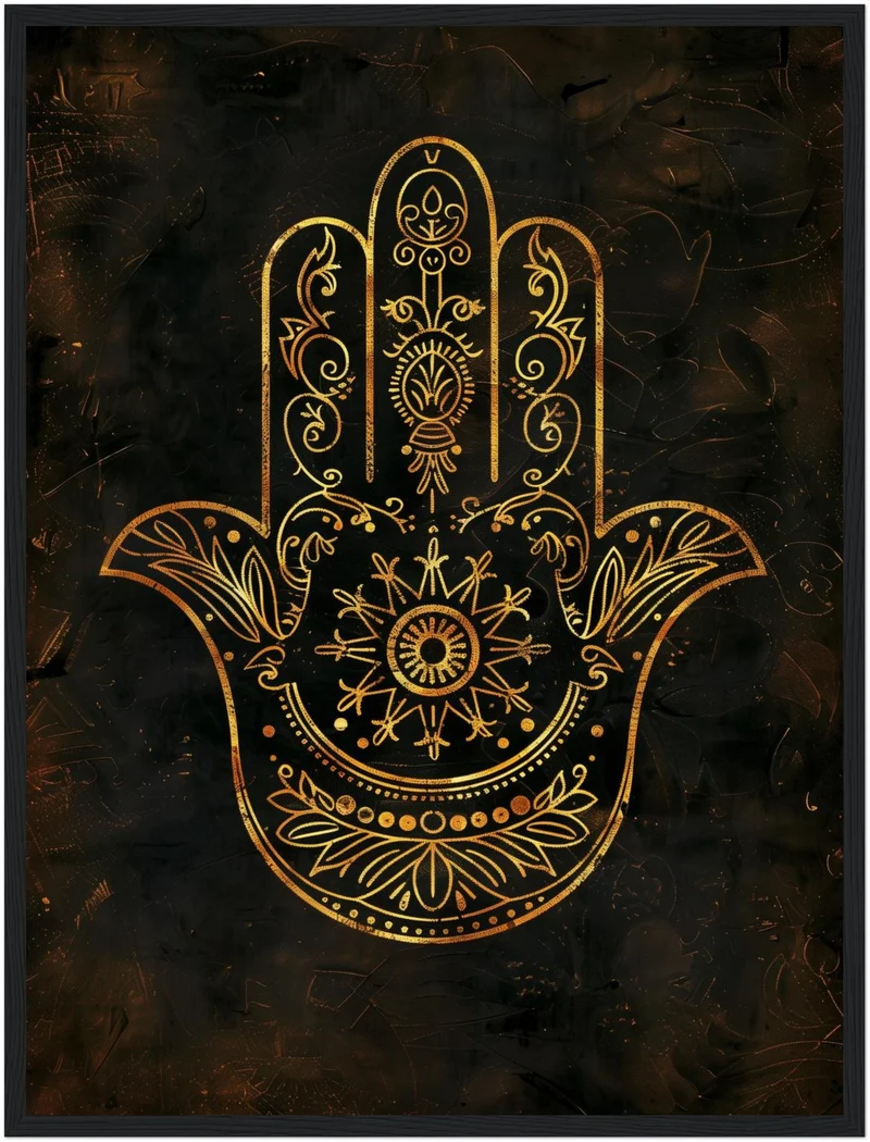 Goldene Hamsa Hand Poster