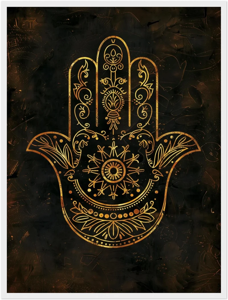 Goldene Hamsa Hand Poster