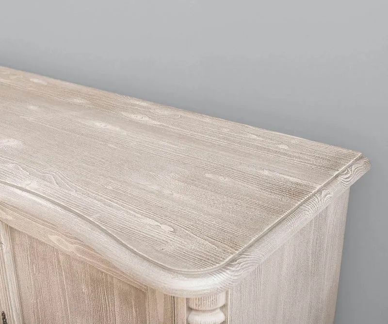 Sideboard aus Massivholz mit 2 Türen und 3 Schubladen | Barock Kommode mit geschwungenen Beinen