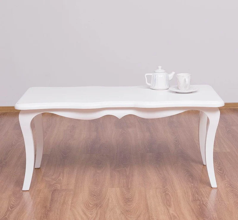 Kleiner Couchtisch im geschwungenen Stil | Beistelltisch aus Massivholz
