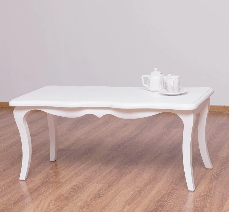 Kleiner Couchtisch im geschwungenen Stil | Beistelltisch aus Massivholz