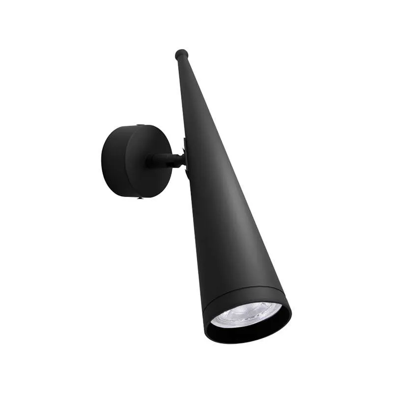 Schwarze LED Wandleuchte mit Kegel-Schirm Modernes Design~2623