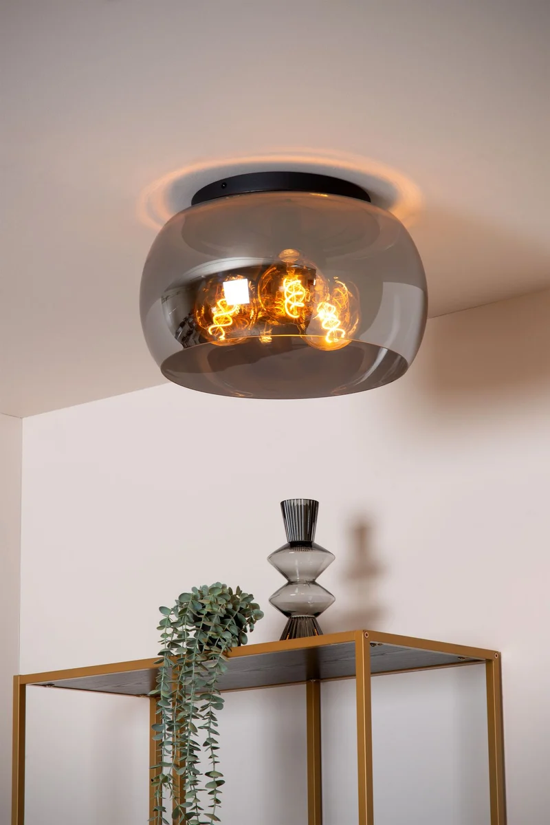 Deckenleuchte Olivia 3-flammig Rauchgrau Ø 40cm