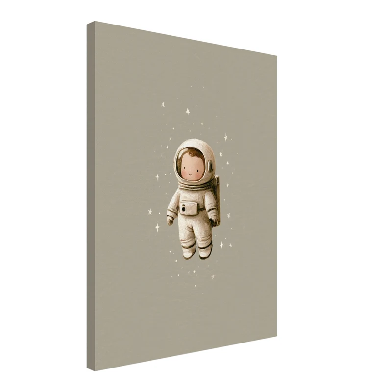 Kleiner Astronaut im Weltall Leinwand